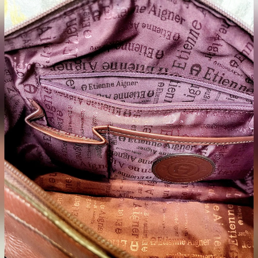 Vintage Etienne Aigner Leather Shoulder Bag - Picture 12 of 16
